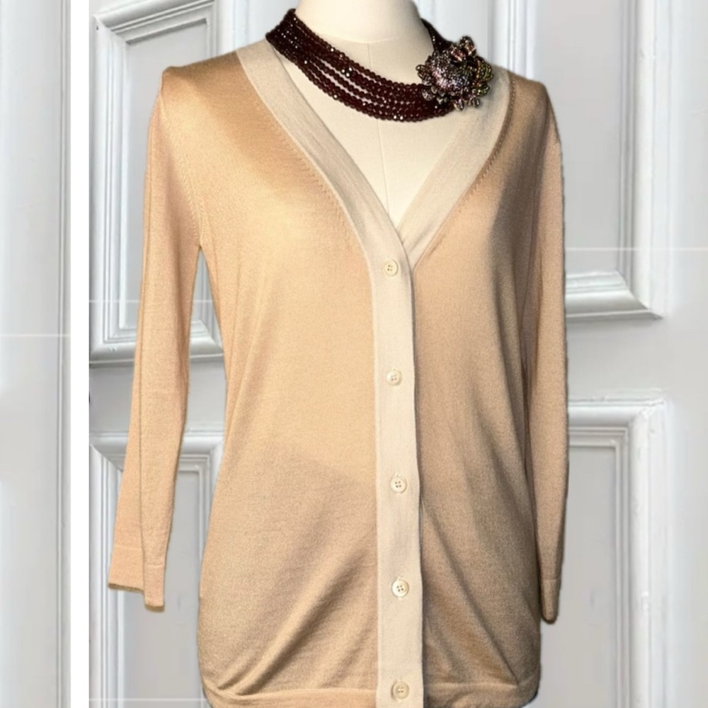 PRADA Made in Italy Blush Pink Cashmere | Silk Knit Sweater Cardigan Sz 40 US 6